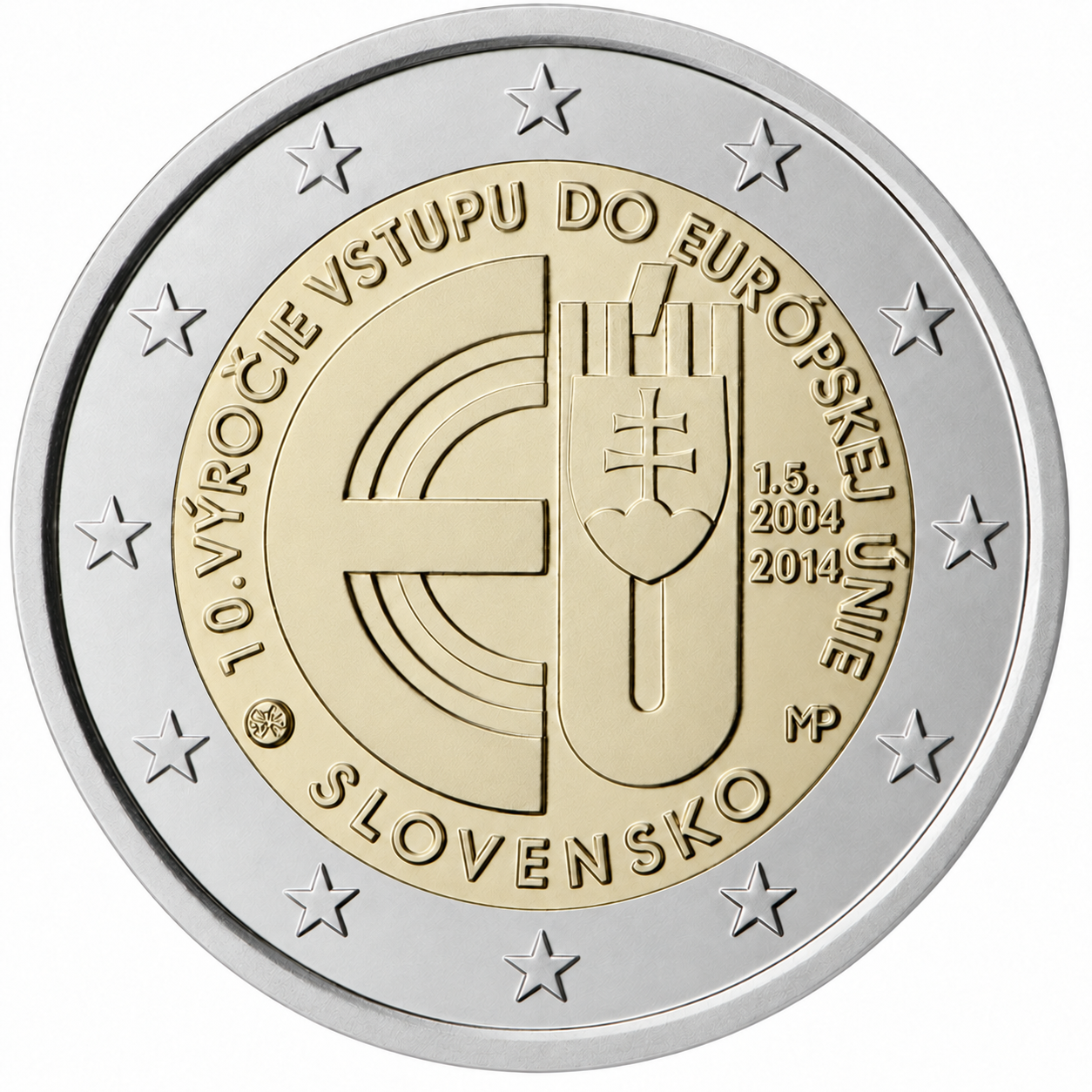 2 Euros 10th Anniversary - Accession to the European Union (Uncoloured)